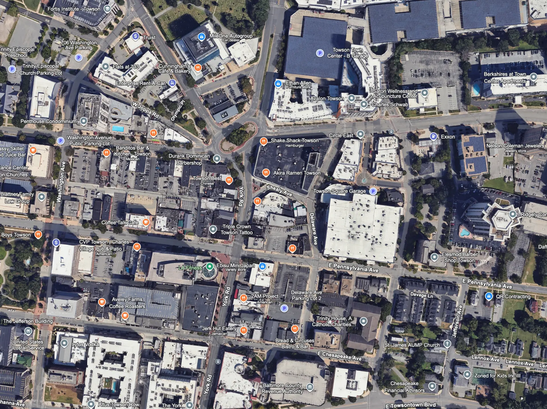 Triple Crown Towson Location Map